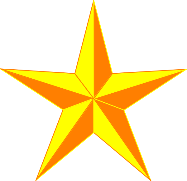 Hollywood Star Clip Art N11 - 5 Stars Png Art Transparent Png (600x580), Png Download