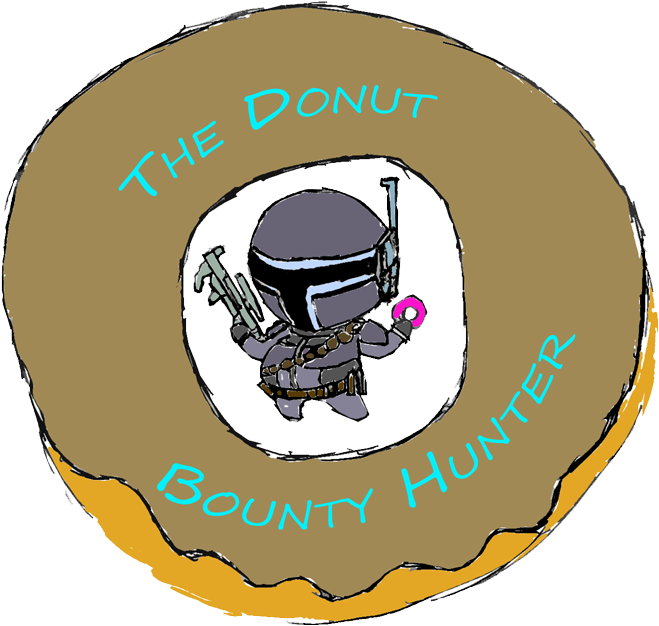 The Donut Bounty Hunter - Cartoon Clipart (700x661), Png Download