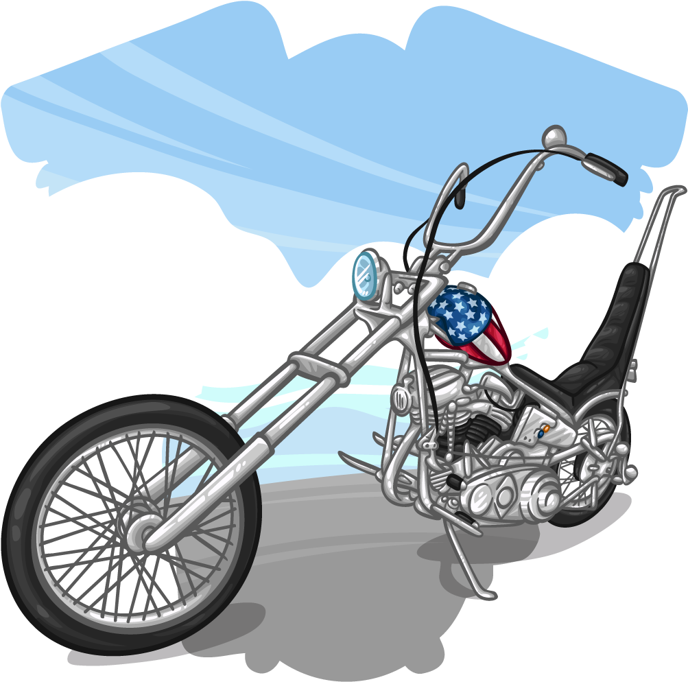 Chopper Bike - Bicycle Clipart (1024x1024), Png Download