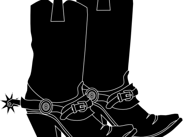 Cowboy Clipart Line Dancing - White Cowboy Boots Clip Art - Png Download (640x480), Png Download