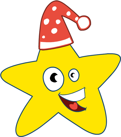 Clip Art Christmas Star Cap Smile Happy - Christmas Stars Clipart - Png Download (600x630), Png Download