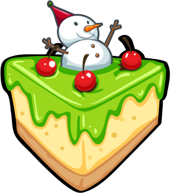 Gateaux,tubes,noel - Christmas Sweets Cartoon Clipart (600x665), Png Download