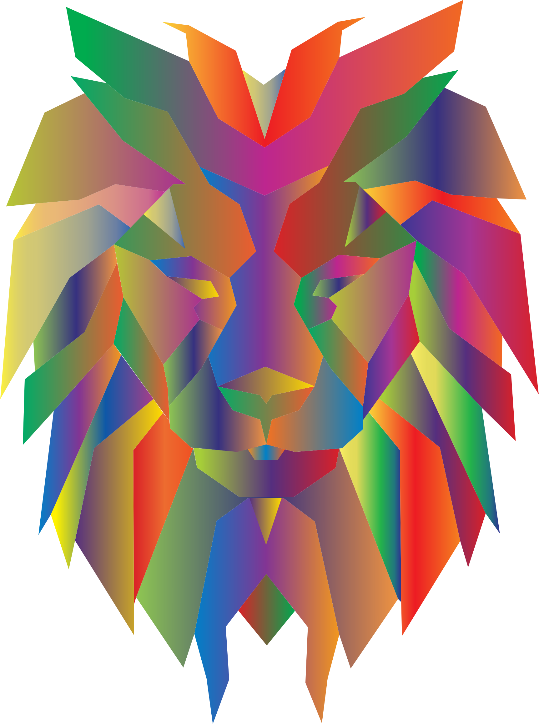 Big Image - Prismatic Lion Clipart (1724x2316), Png Download