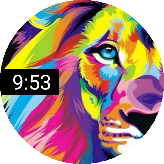 Lion Watch Face Preview Clipart (564x564), Png Download
