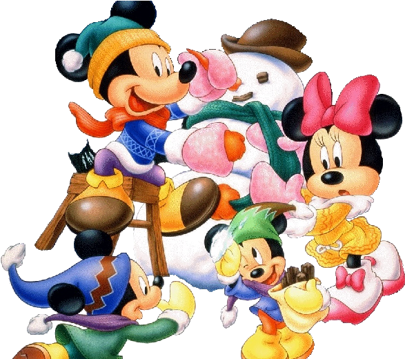 Download Christmas Clip Art Images - Mickey Mouse Y Minnie - Png