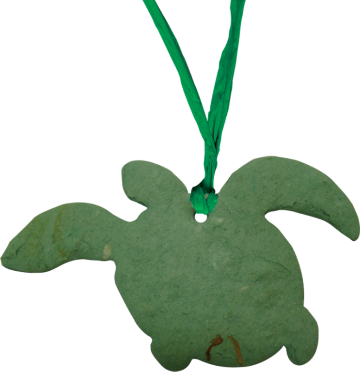 Sea Turtle Forget Me Not Blooming Ornaments - Christmas Ornament Clipart (743x768), Png Download