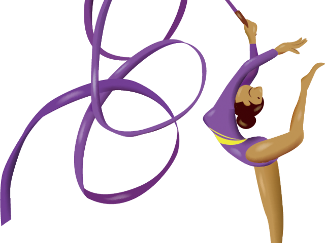 Gymnastics Clipart Purple - Rhythmic Gymnastics Clipart - Png Download (640x480), Png Download