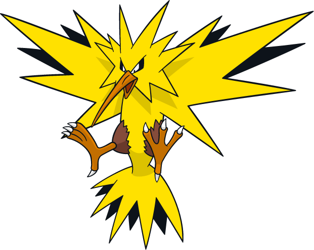 Pokemon Zapdos Clipart (621x495), Png Download