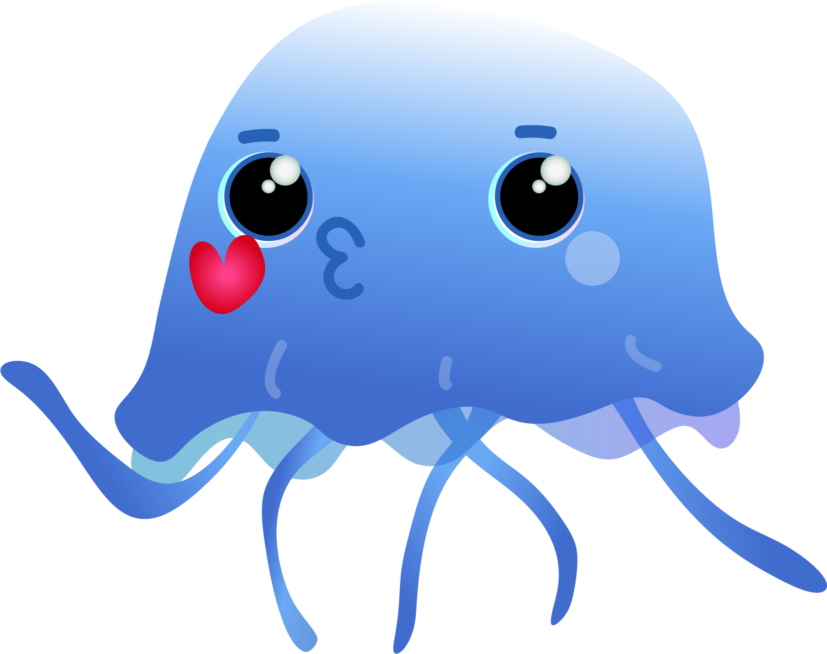 Holiday Jellyfish Set Clipart (1667x1667), Png Download