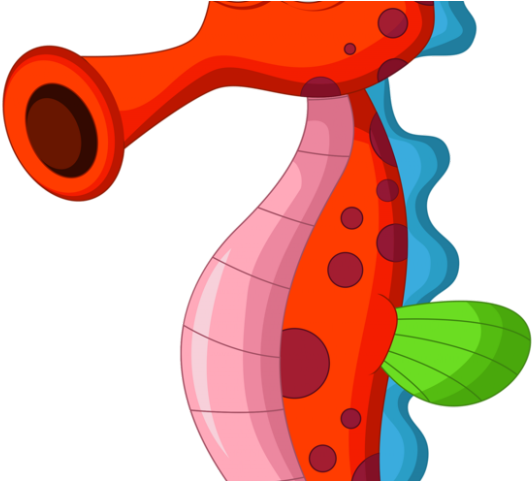 Marine Life Clipart Seahorse - Cartoon Sea Creatures - Png Download (640x480), Png Download
