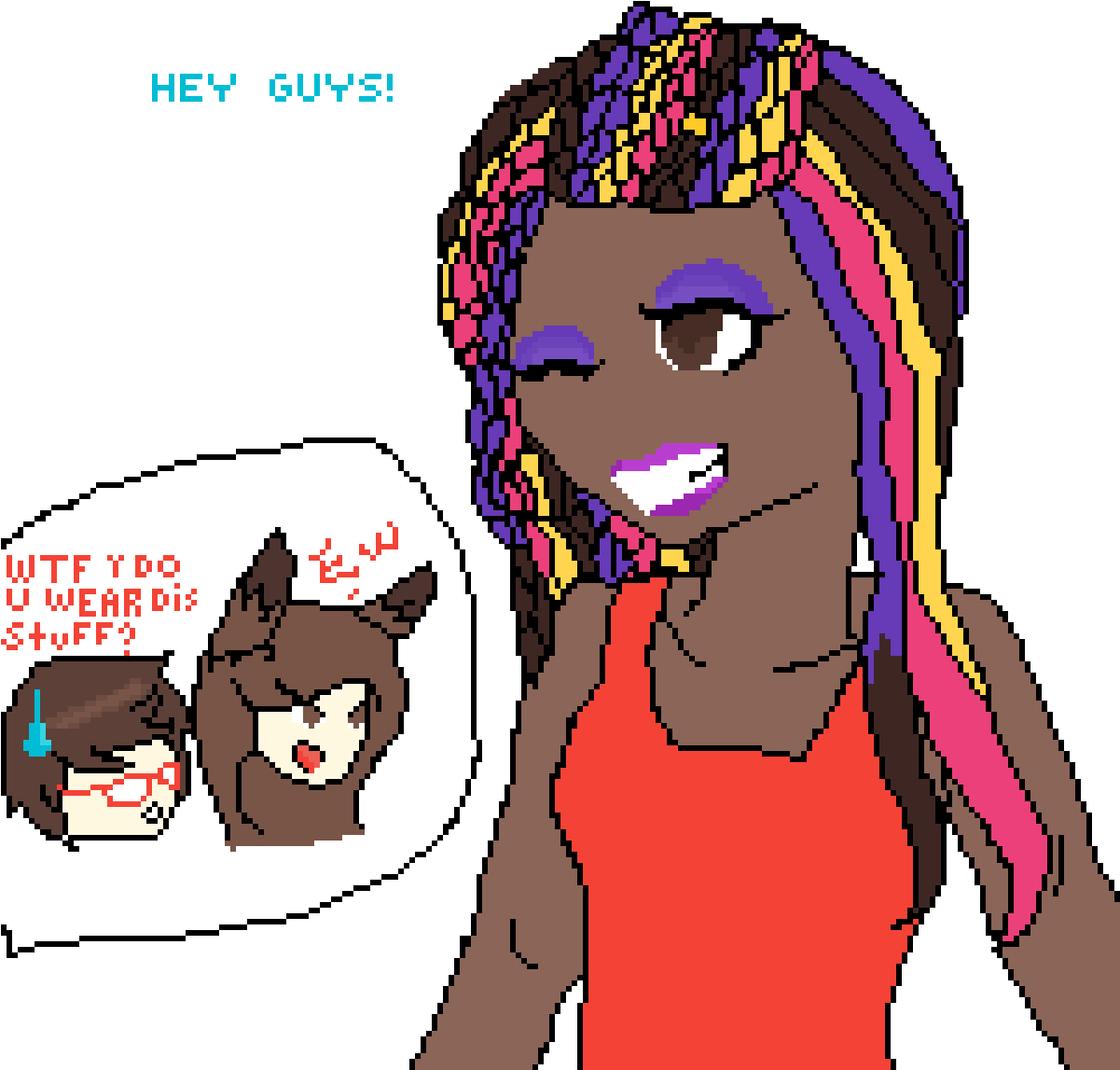 When One Of Our Friends Wears Make-up - Cartoon Clipart (1200x1200), Png Download