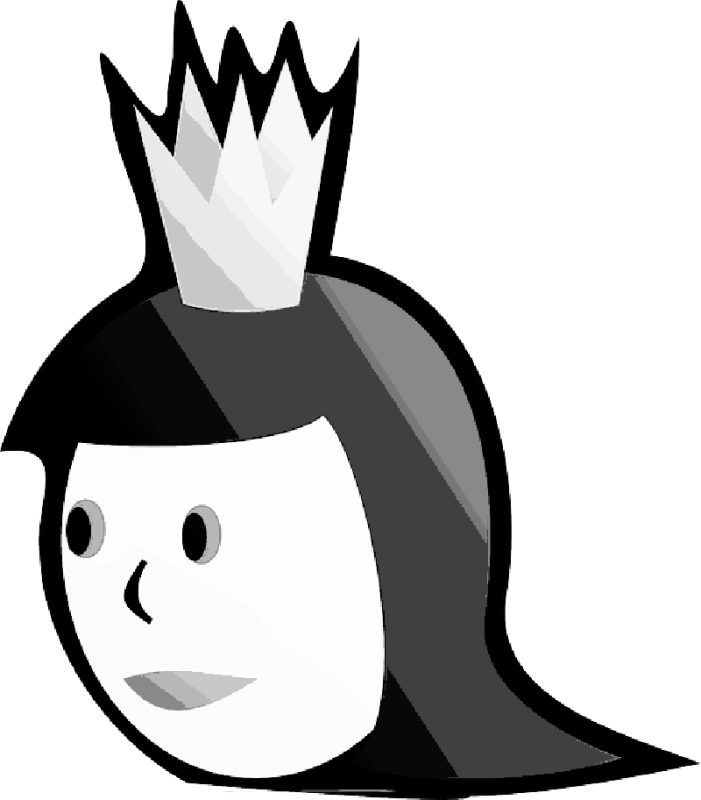 Girl Crown Cliparts - Queen Of Spades Simple - Png Download (701x800), Png Download
