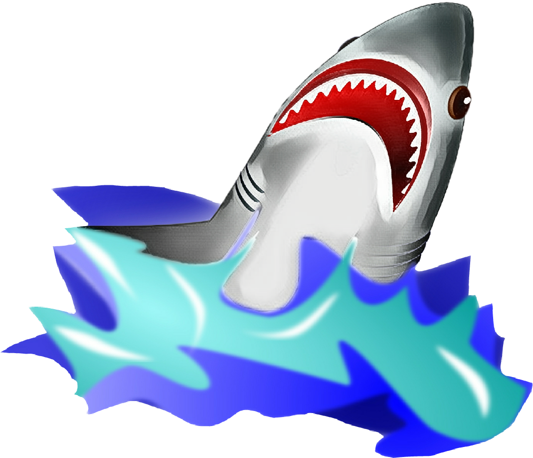 Scsharks Sharks Water Waves Ocean Blue White Shark Clipart (1071x935), Png Download