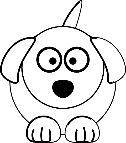 Iphone Clipart Black And White - Dog Black And White Drawing - Png Download (528x599), Png Download