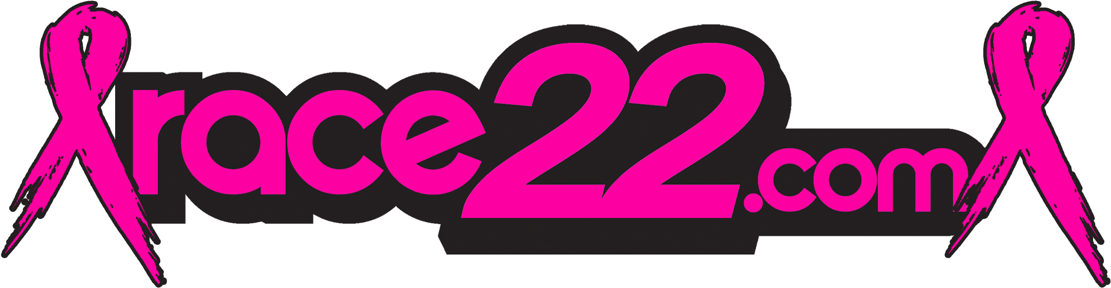 Race22 Pink Breast Cancer Logo Copy - Breast Cancer Clipart (2205x596), Png Download