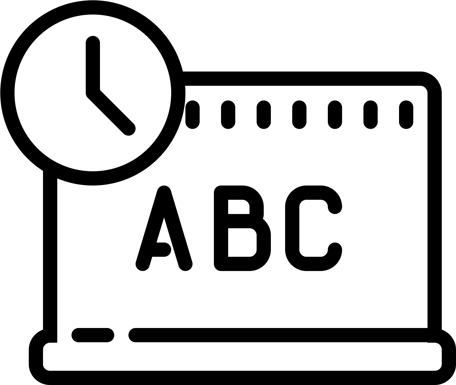 The Symbol For Curriculum, A Blank Blackboard With - Icon Clipart (1600x1600), Png Download