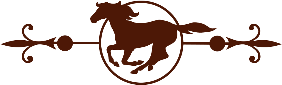 Claimed Lrg Brown Horse Scene Break - Silhouette Clipart (1200x450), Png Download