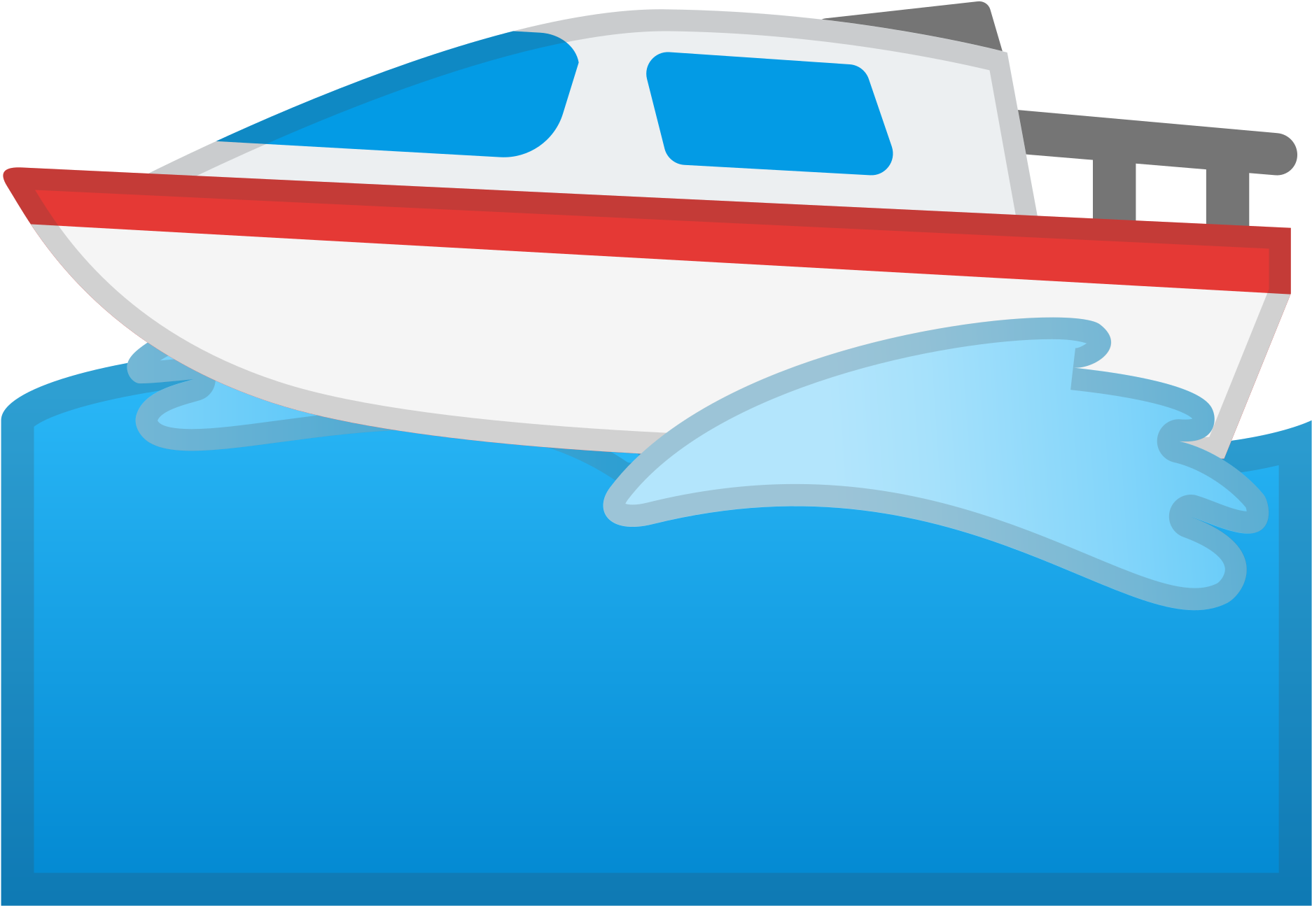 Motor Boat Icon - Boat Emoji Clipart (1024x1024), Png Download