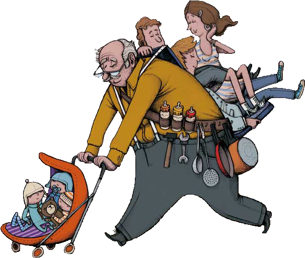 Publicat De Eu Ciresica La - Abuelos Estresados Clipart (642x552), Png Download