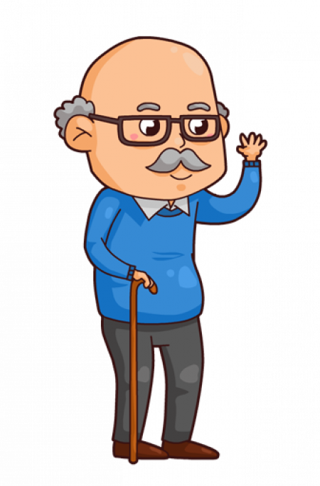 Grandfather Clipart - Png Download (450x684), Png Download