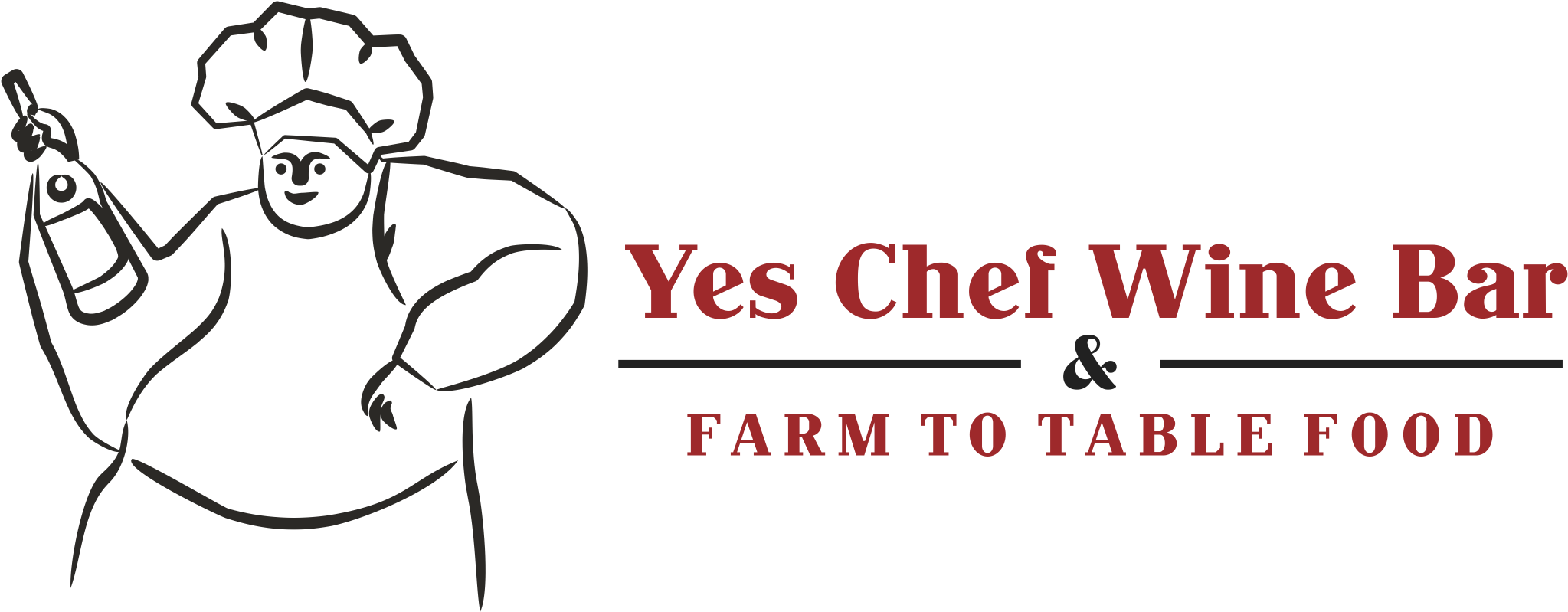 Yes Chef Wine Bar Clipart (2082x817), Png Download