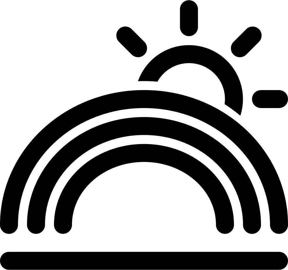 Rainbow And Sun Comments - Sunrise Symbol Clipart (980x920), Png Download