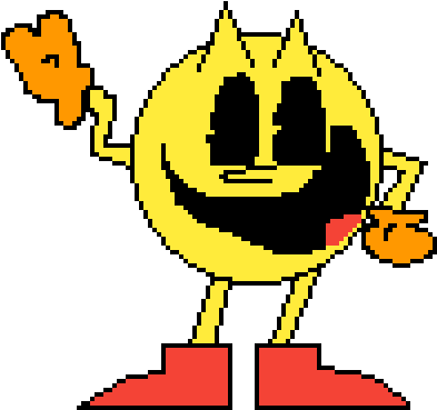 You By Pac-man - Cartoon Clipart (1024x576), Png Download