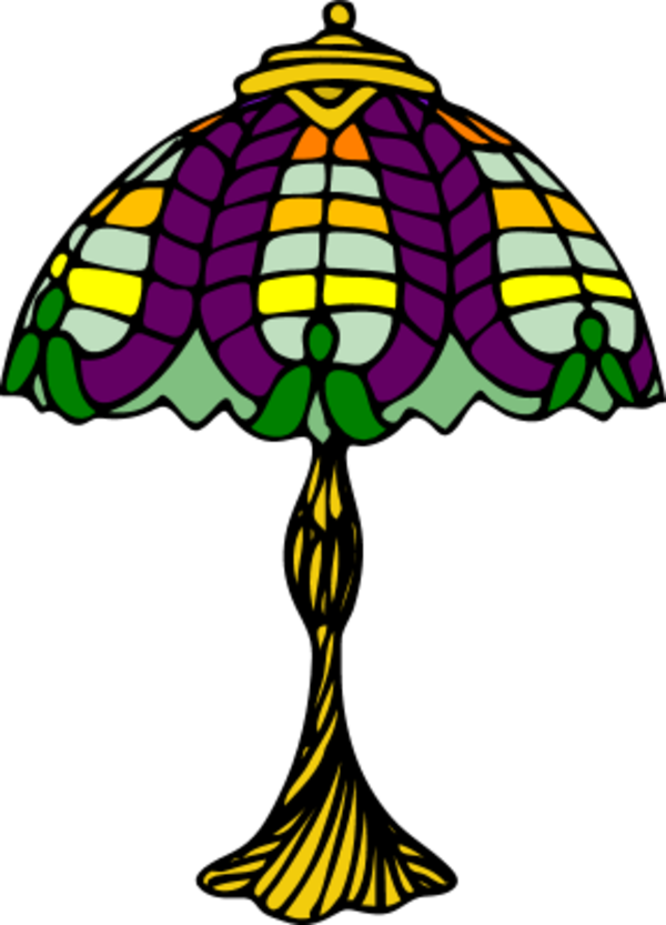 Lamp Light Bulb Decorative Fancy - Vintage Lamp Clip Art - Png Download (600x833), Png Download