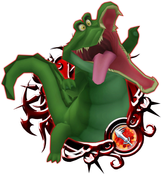 Crocodile Kingdom Hearts Unchained Χ - Stained Glass 6 Khux Clipart (558x600), Png Download