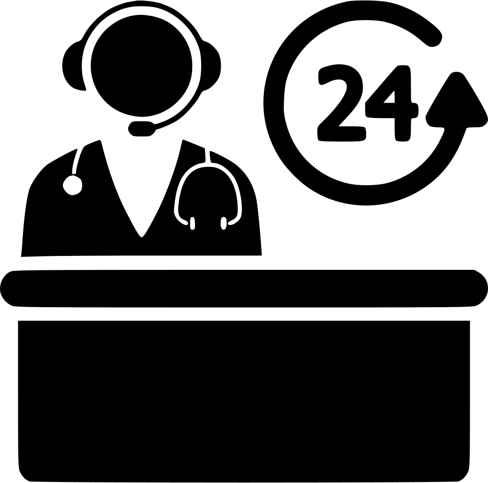 Reception Svg Png Icon Free Download - Hospitals Reception Clip Art Black And White Transparent Png (980x970), Png Download