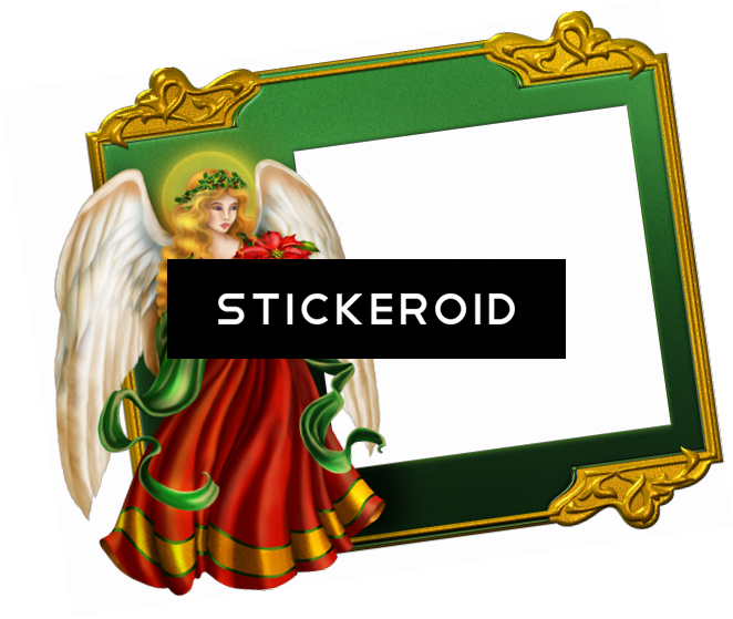 Christmas Nativity Scene Angel On Roof - Traditional Christmas Angel Wristlet, Women's, Pale Clipart (662x559), Png Download