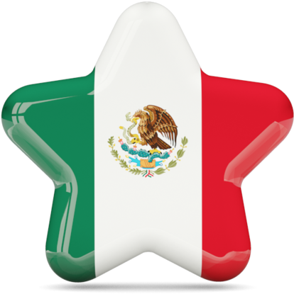 Graafix Mexican Flags Of Mexico British Flag Clip Art - Star With Mexican Flag - Png Download (640x480), Png Download