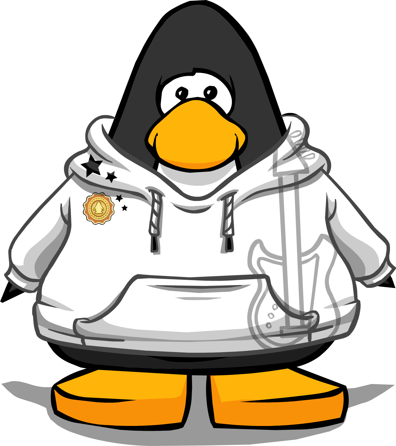 The Rock N' Roll From A Player Card - Club Penguin Clipart (1382x1554), Png Download