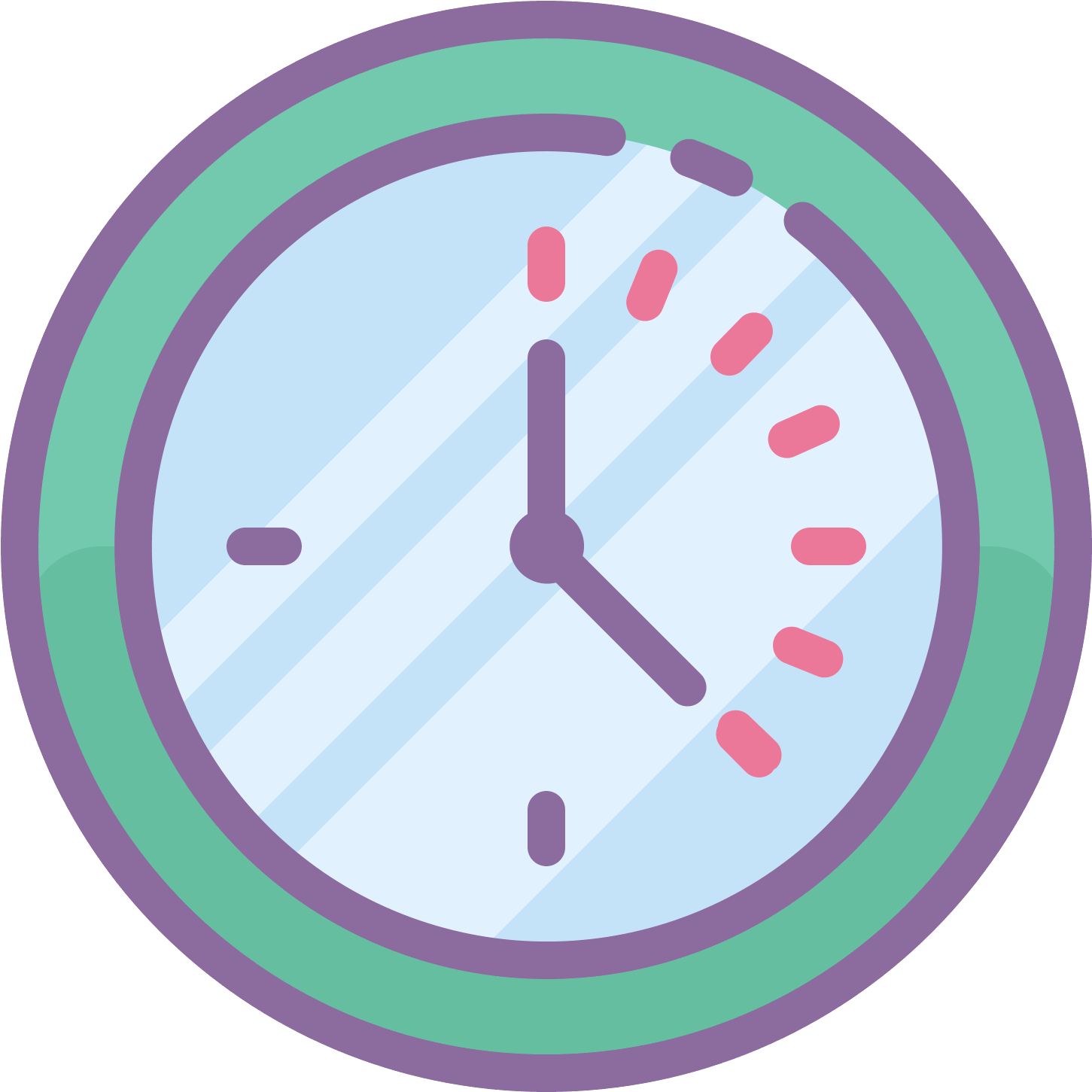 This Is A Very Simple Representation Of A Wall Clock - Alarm Clock Clipart (1600x1600), Png Download