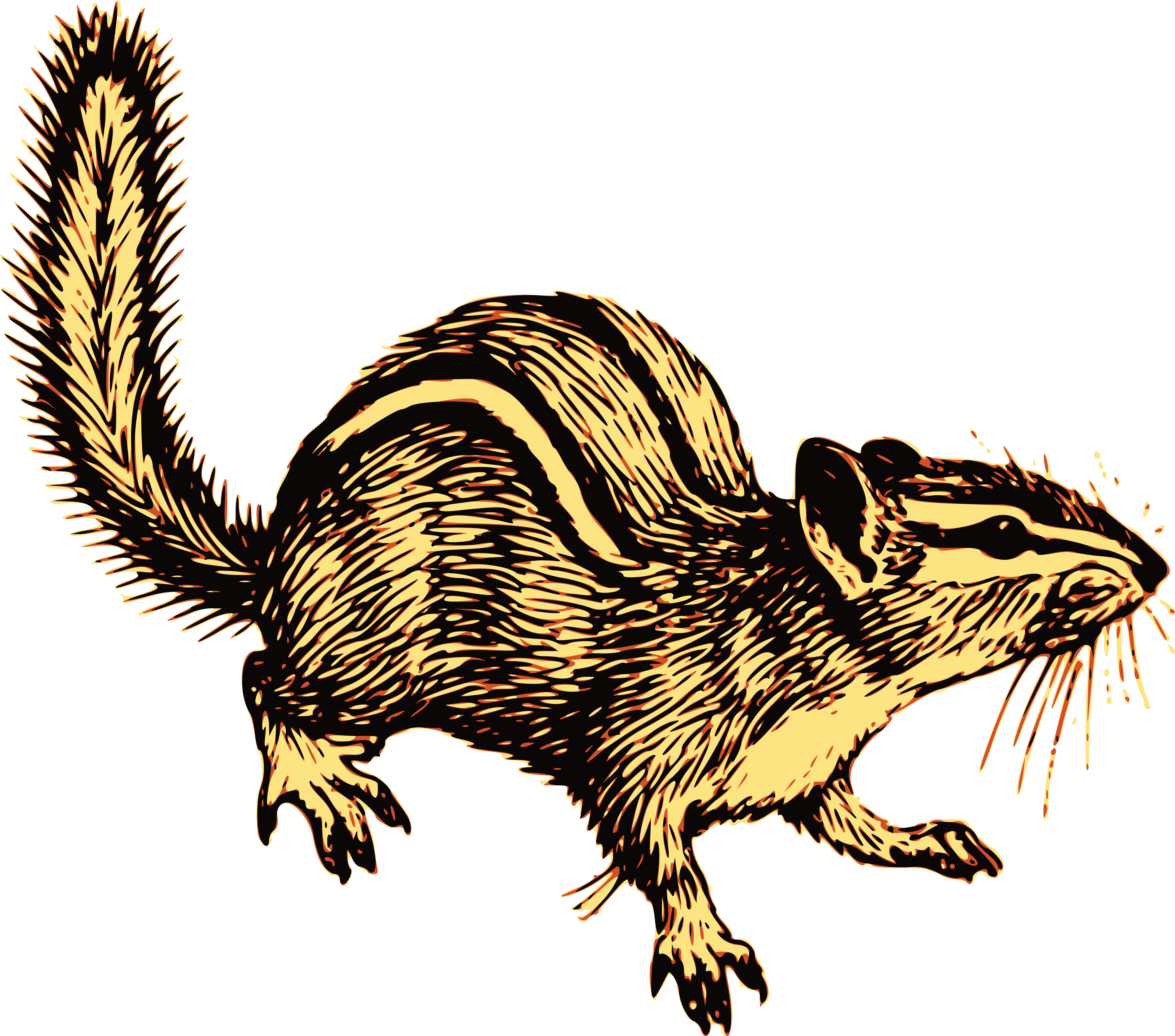 Free Clipart Of An Alert Chipmunk - Png Background Transparent Png (4000x3525), Png Download