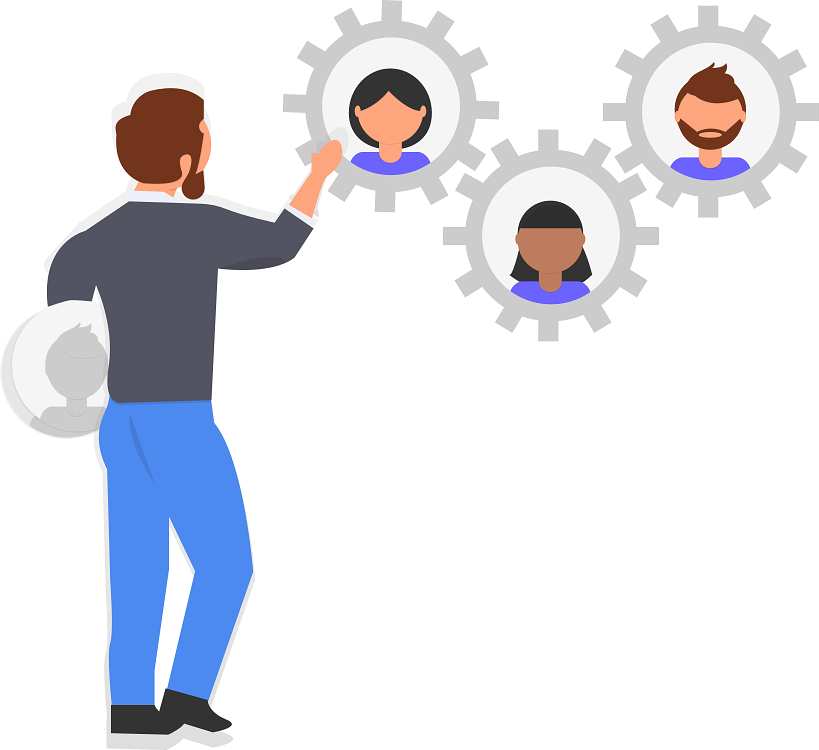 Undraw Connecting Teams3 1pgn - Good Employee Clipart (819x750), Png Download