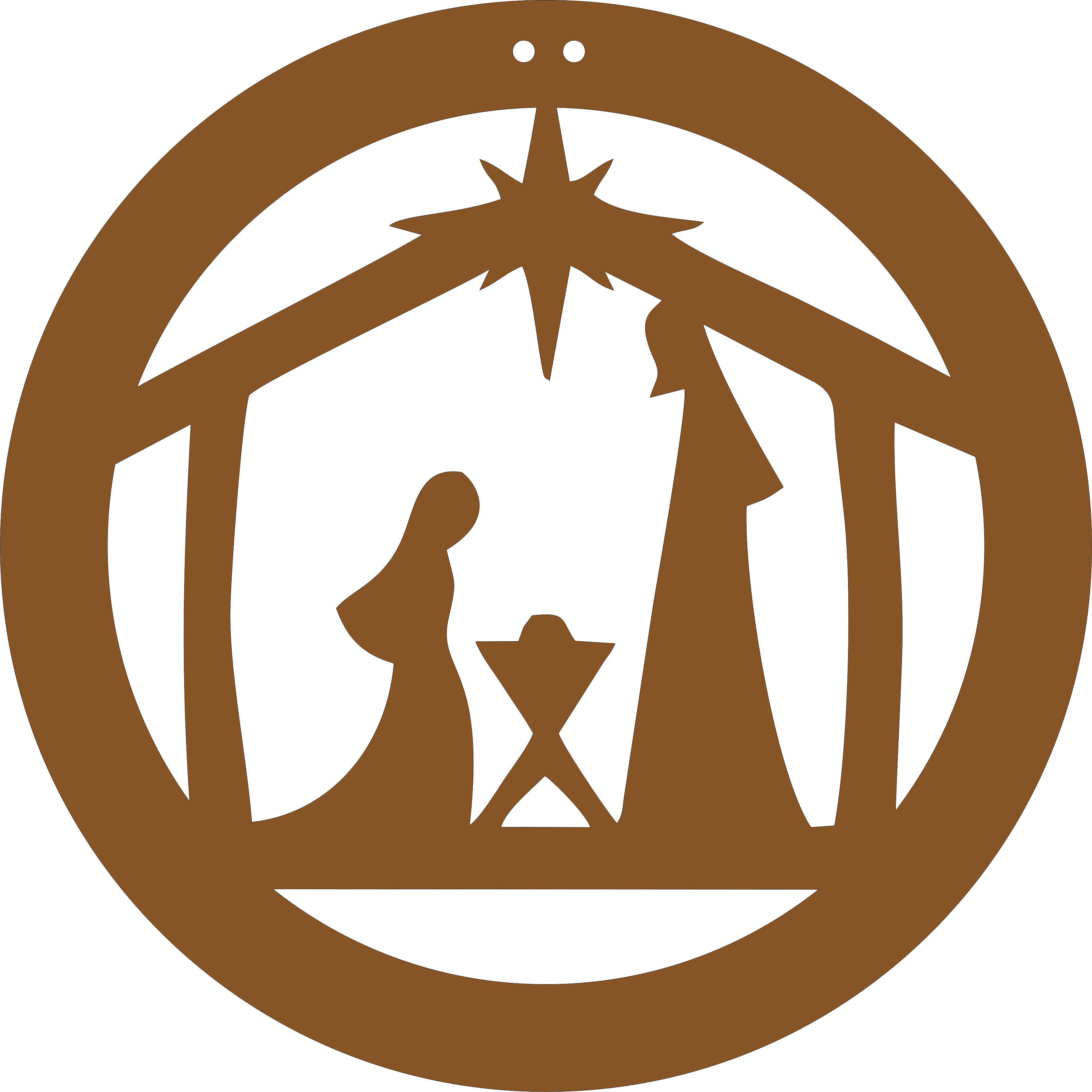 Nativity - Nativity Silhouette Clipart (3474x3474), Png Download