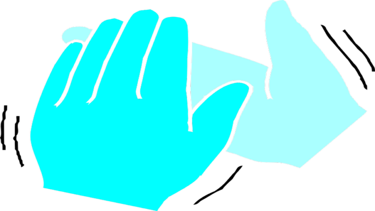 Clapping Hands 29398 - Clapping Hands Sound Clipart (768x434), Png Download