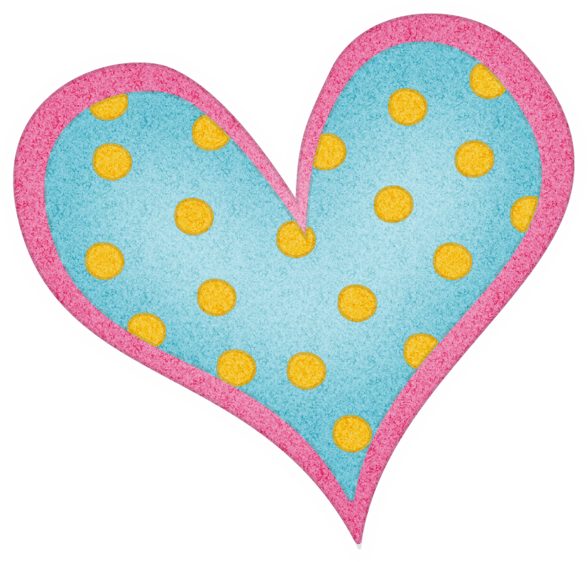 I22jvu14bwv1e Heart Clip Art, Clean Heart, Watercolor - Hearts With Polka Dots Clipart Png Transparent Png (854x817), Png Download