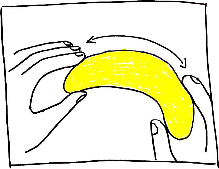 Shape It Into A Curve - Curve Banana Clipart (739x586), Png Download
