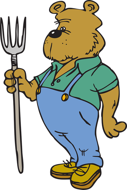 Farm Clipart Clothes - Cartoon Bear In Clothes - Png Download (484x720), Png Download