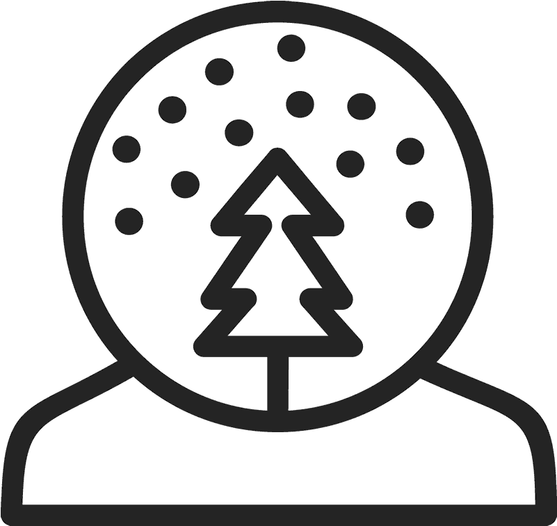 Snow Globe Rubber Stamp - Icon Clipart (800x800), Png Download