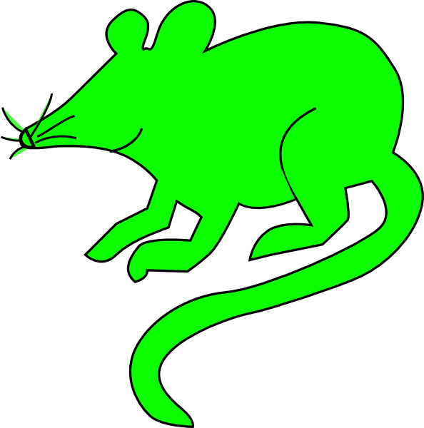 Mouse Silhouette Printable Clipart (594x600), Png Download