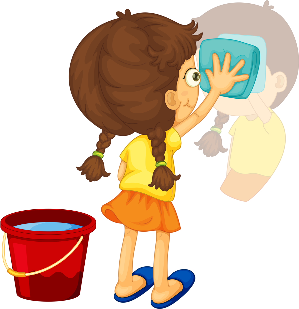 Яндекс - Фотки - Mirror Cleaning Cartoon Clip Art - Png Download (1242x1280), Png Download