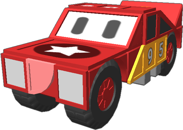 Lightning Mcqueen Meets Blocksworld - Model Car Clipart (768x768), Png Download