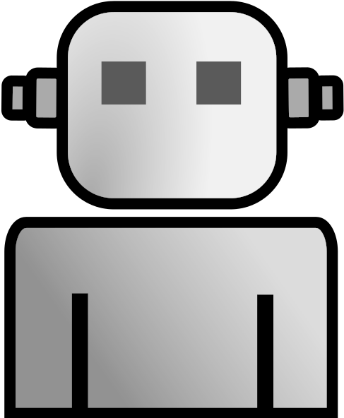 Robots And Robes - Black And White Robot Clip Art - Png Download (790x600), Png Download