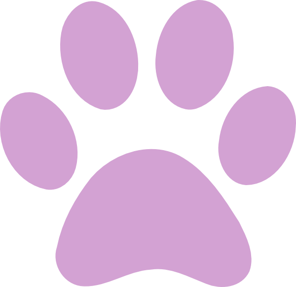 Dog Paw Print Pink Clipart (600x583), Png Download