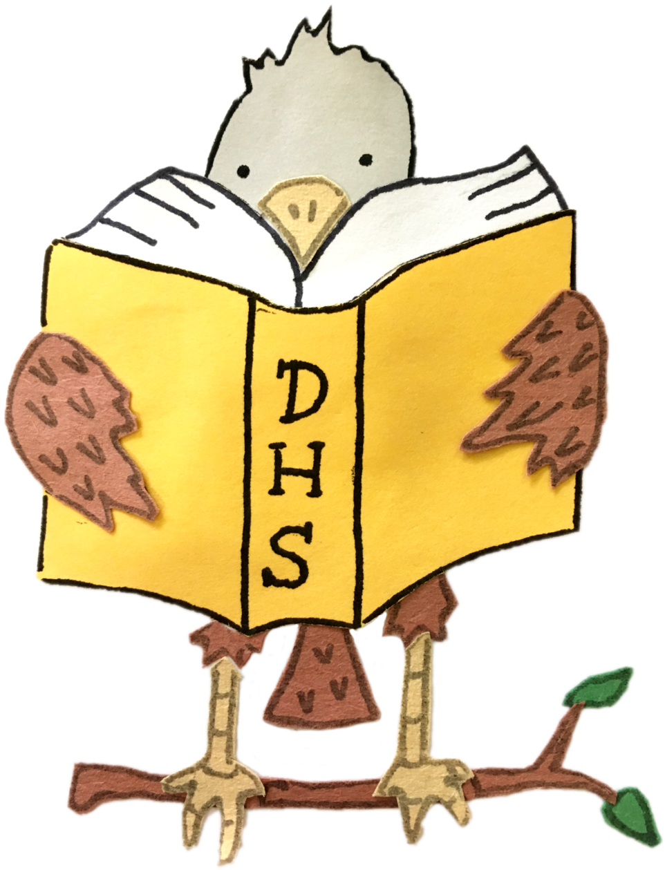 Libraries Mikaela Monday Dhs Library Logo Colorpng - Cartoon Clipart (1000x1333), Png Download