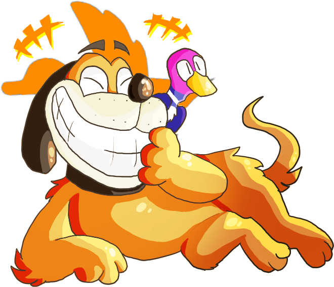 Maws @ Ssbu [duck Hunt Theme Plays Aggressively] - Cartoon Clipart (738x578), Png Download