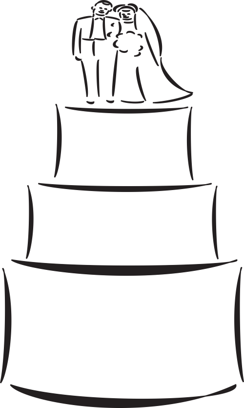 Rolls Clipart Carb - Wedding Cake - Png Download (500x833), Png Download